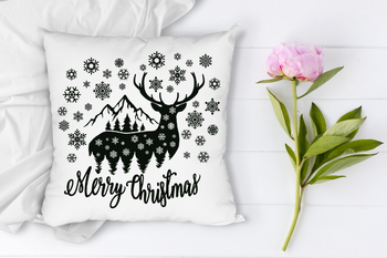 Download Winter Scene With Deer Bundle Svg Cut Files Christmas Deer Svg Merry Christmas