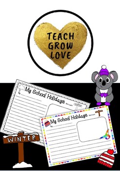 winter school holidays recount writing worksheet by teach