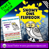 Winter Science Activities | Snowy Owl Animal Research Flip