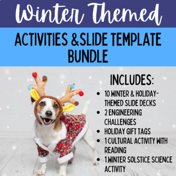 Preview of Winter Science Activities and Slide Templates Bundle