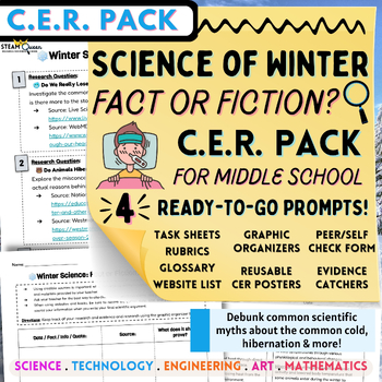 Preview of Winter Science Fact or Fiction? CER Toolkit Middle School Winter Myths Activity