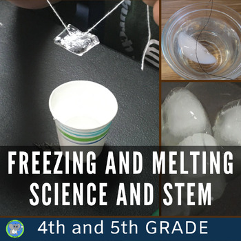 Preview of Winter Science and STEM | Freezing And Melting Points Ice Experiment | Grade 4 5