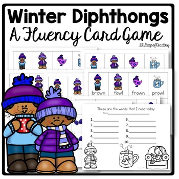 Preview of Winter Science of Reading Snow Diphthong OY OI Fluency Practice Center Game