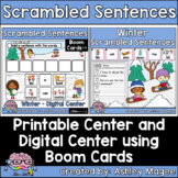 Winter Scrambled Sentences Center - Printable and Digital 