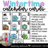 January: Winter Season Themed - Calendar Number Cards (Poc