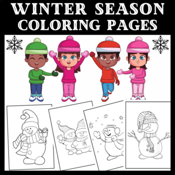 Winter Coloring Pages, Winter Coloring Printable, Winter Worksheet For Kids