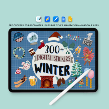 Preview of Winter Season Digital Sticker Pack, 300+ Digital Planner Stickers