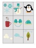 Winter Season themed 3 Part Matching preschool learning ga