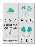 Winter Season themed Math Count and Clip preschool learnin