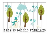 Winter Season themed Number Sequence Puzzle 11-20 early ma