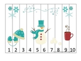 Winter Season themed Number Sequence Puzzle early math act