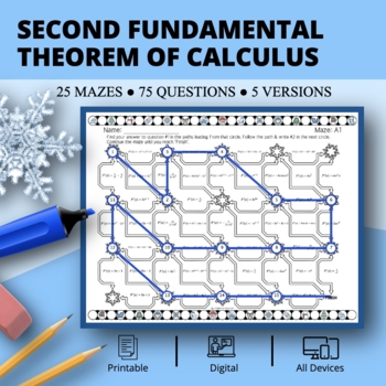 Preview of Winter: Second Fundamental Theorem of Calculus Maze Activity
