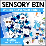Winter Sensory Bin Scavenger Hunt Activities