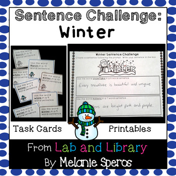 Preview of Winter Sentence Challenge: Oral Language and Writing Practice