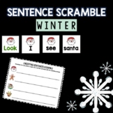 Winter Sentence Scramble | Centers | Kindergarten