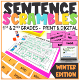 Winter January Sentence Scrambles | Sentence Building | Sentence Writing