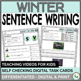 Winter Sentence Writing Practice Activities & Fix the Sent
