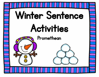 Preview of Winter Sentences Activities Promethean