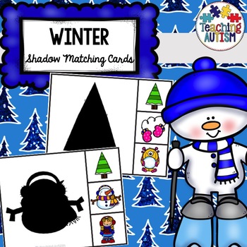 Preview of Winter Shadow Matching Task Cards