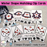 Winter Shape Matching Clip Cards - Math Centers