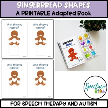 Preview of Winter Shapes an interactive book for Speech Therapy and Autism PRINTABLE