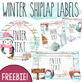 Winter Shiplap Labels for the Classroom | Editable