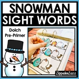 Winter Sight Word Binder Snowman Activities