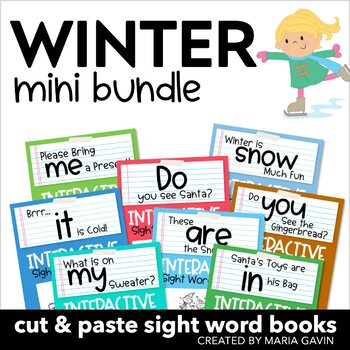Preview of Winter Sight Word Practice - Winter Sight Words Books - Winter Sight Word Reader