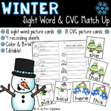 Winter Sight Word & CVC Word Games (Editable)
