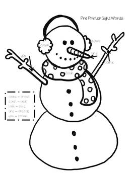 Winter Sight Word Coloring Pages by Sarah Hankinson | TPT