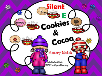 Preview of Winter Silent E Word Cookie and Cocoa Match