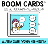 Winter Sight Word Matching (pre-primer) BOOM CARDS™