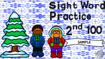 Preview of Winter Sight Word Practice Sample