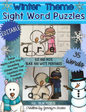 Winter Sight Word Puzzles EDITABLE
