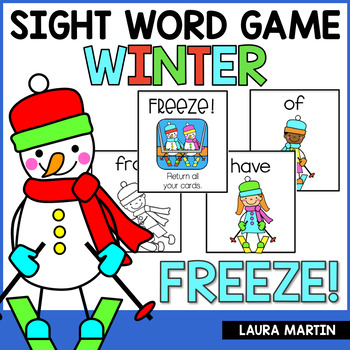 Preview of Winter Sight Words - Winter Sight Word Game - Sight Word Practice - Freeze Game