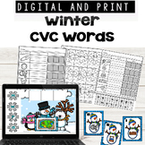 Winter CVC Words Print and Digital Resource