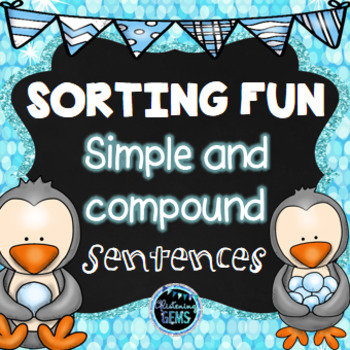 Preview of Winter Simple and Compound Sentences Sort
