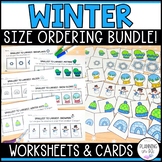 Winter Size Ordering Activities | Order by Size | Cut and Glue