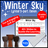 Winter Sky - Song Canon With Orff Arrangement For Concerts