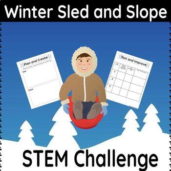 Preview of Winter Sled and Slope STEM Challenge Using the Engineering Design Process
