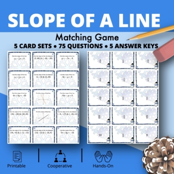Preview of Winter: Slope of a Line Matching Game