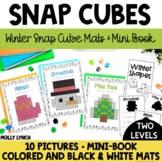 Winter Snap Cube Mats + Mini Book | Winter Math Centers fo