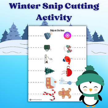 Preview of Winter Snip Cutting Handout Activity FREEBIE