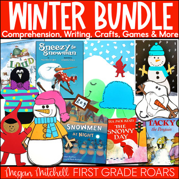 Preview of Winter Snow Activities Bundle Reading Comprehension, Writing, Crafts, & More