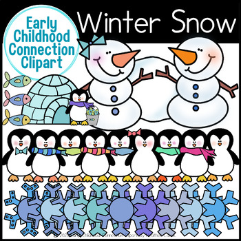 Winter Snow Clipart Set {Early Childhood Connection Clipart} | TPT