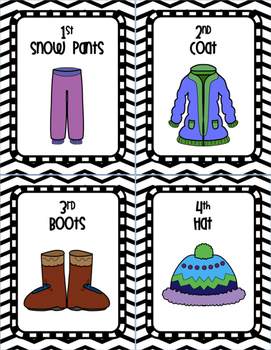 Winter Clothing Order Visual by Packer's Printables