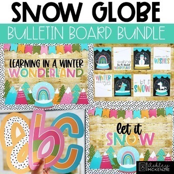 Preview of Winter Snow Globe Bulletin Board Bundle
