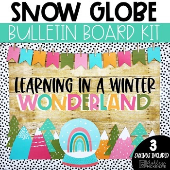Preview of Winter Snow Globe Bulletin Board or Door Decor