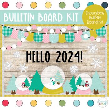 Preview of Winter Snow Globe - January Bulletin Board - New Years Bulletin Board Kit