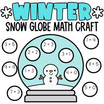 Winter Snow Globe Math Craft | Addition | Subtraction | Math Craft